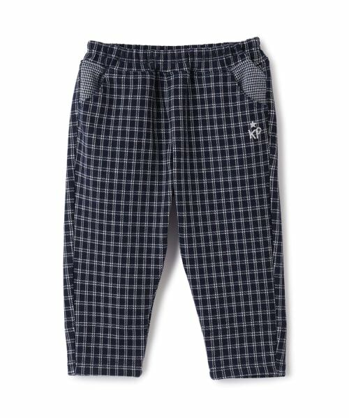 KP / ケーピー その他パンツ | ジャカードチェック パンツ（紺）