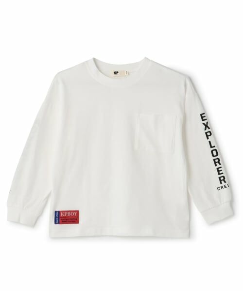 KP / ケーピー Tシャツ | 【GOOD PRICE】 袖ロゴプリント 長袖Tシャツ(オフ ホワイト)