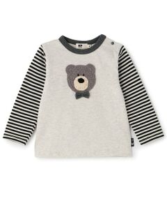 KP / ケーピー Tシャツ | くま編みモチーフ長袖Tシャツ