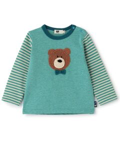 KP / ケーピー Tシャツ | くま編みモチーフ長袖Tシャツ