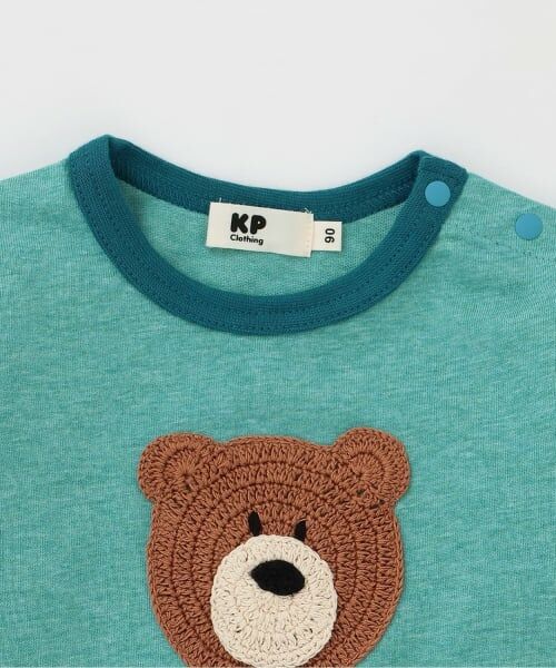 KP / ケーピー Tシャツ | くま編みモチーフ長袖Tシャツ | 詳細2