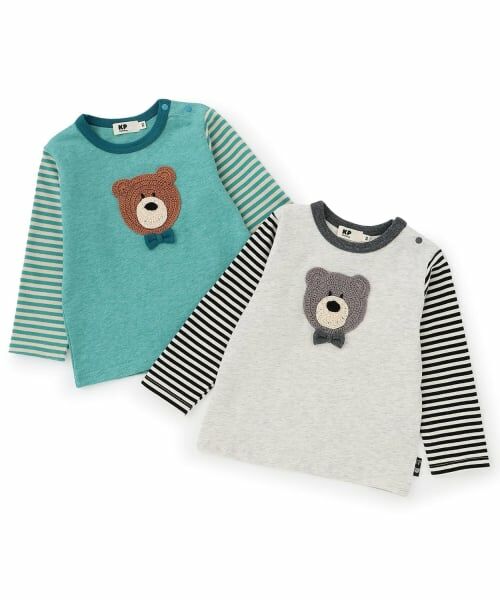 KP / ケーピー Tシャツ | くま編みモチーフ長袖Tシャツ | 詳細5