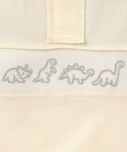 KP / ケーピー Tシャツ | 恐竜刺しゅう ヘンリーネック長袖Tシャツ | 詳細3