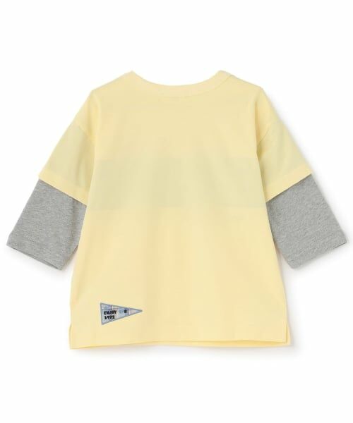 KP / ケーピー Tシャツ | 【吸水速乾】先染チェック 重ね着風 7分袖Tシャツ | 詳細1