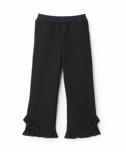 KP / ケーピー その他パンツ | ポンチ 裾フリルパンツ(黒)