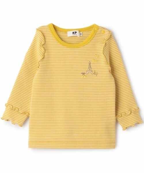 KP / ケーピー Tシャツ | フライスボーダー長袖Tシャツ(黄)