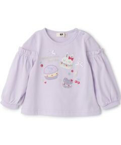 KP / ケーピー Tシャツ | シャカシャカスパンコール入りマカロン 長袖Tシャツ