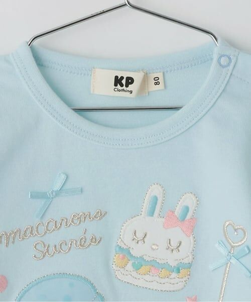 KP / ケーピー Tシャツ | シャカシャカスパンコール入りマカロン 長袖Tシャツ | 詳細2