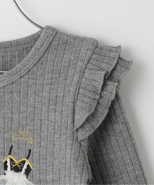 KP / ケーピー Tシャツ | ラメリブテレコ 長袖Tシャツ | 詳細3