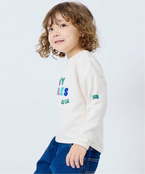 KP / ケーピー Tシャツ | カラフルロゴ 電車刺しゅう 長袖Tシャツ | 詳細1