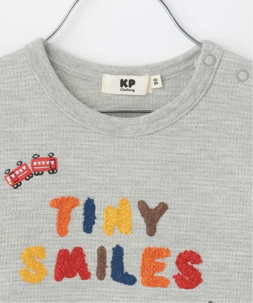 KP / ケーピー Tシャツ | カラフルロゴ 電車刺しゅう 長袖Tシャツ | 詳細7