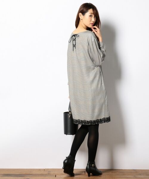 セール 17秋のweb限定カラー ドライレーヨングレンチェック ワンピース ミニ丈 ひざ丈ワンピース 組曲 クミキョク ファッション通販 タカシマヤファッションスクエア