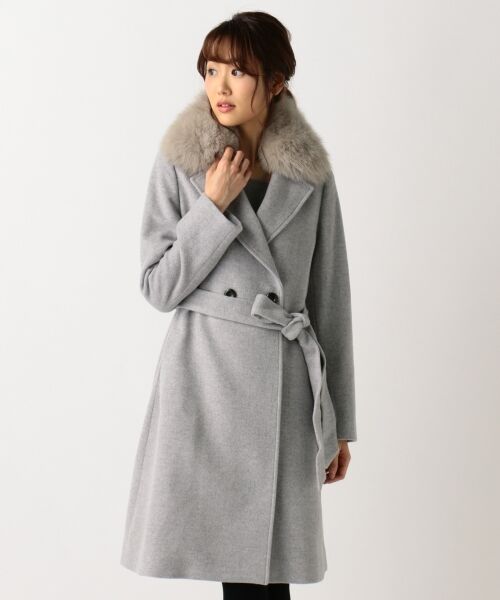 セール More掲載 フォックスファー付 ウールアンゴラビーバー ロングコート その他アウター 組曲 クミキョク ファッション通販 タカシマヤファッションスクエア