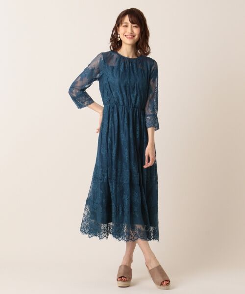 セール 新色追加 総レースロング ドレス ドレス 組曲 クミキョク ファッション通販 タカシマヤファッションスクエア