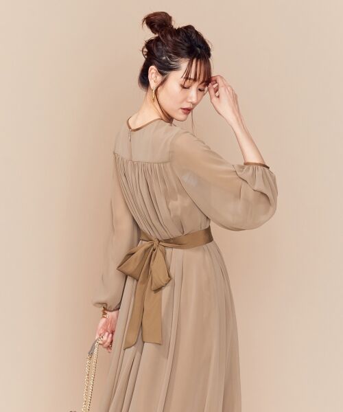 セール Prier Bigリボンギャザーロングワンピース ドレス ドレス 組曲 クミキョク ファッション通販 タカシマヤファッションスクエア