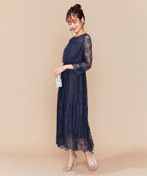 セール Prier 総レースロング ワンピース ドレス 組曲 クミキョク ファッション通販 タカシマヤファッションスクエア