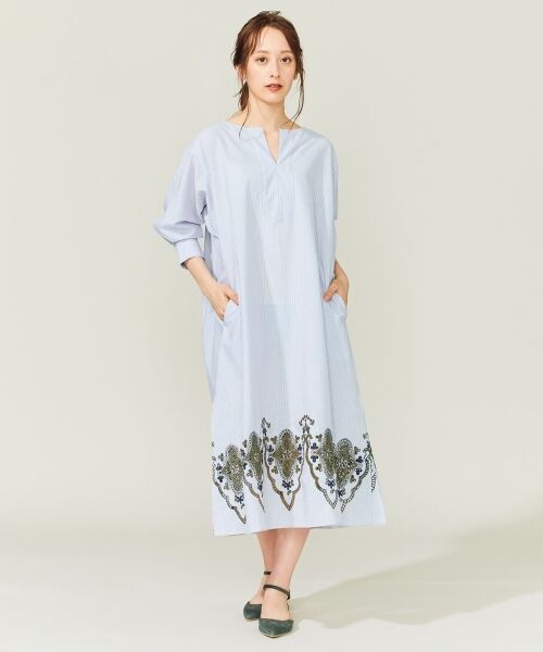 セール Rythme Kumikyoku カフタンドレスストライプ ワンピース ミニ丈 ひざ丈ワンピース 組曲 クミキョク ファッション通販 タカシマヤファッションスクエア