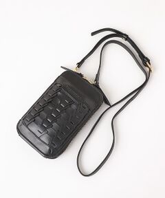 【veganview】v piece mesh smartphone shoulder bag