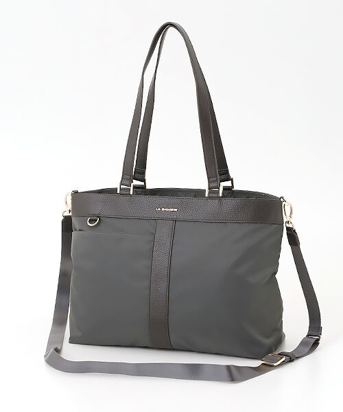 LA BAGAGERIE / ラ バガジェリー トートバッグ | コンビ2WAYトートバッグ MEDIUM（ダークグレー）