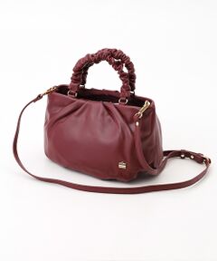赤い光沢のハンドバッグ 極美品✨WAKO 銀座和光 ワコウ ハンドバッグ 赤 レザー シボ革