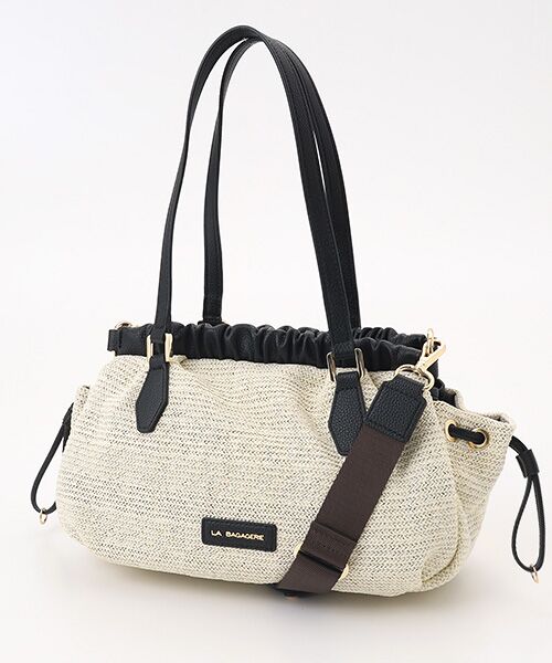 ◆BONIBLAH◆ オシャレのシャーリングトートバッグ DOUX BAG 2色 S/S(エスバイエス)】＜ウォッシャブル＞チュールシャーリング