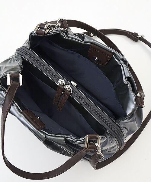 LA BAGAGERIE / ラ バガジェリー ハンドバッグ | ソフトエナメル2WAYハンドバッグ Mサイズ | 詳細6