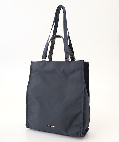 LA BAGAGERIE/ラ バガジェリー 縦長スクエアトート ネイビー FREE
