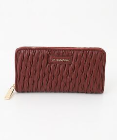 LA BAGAGERIE / ラ バガジェリー 財布・コインケース・マネークリップ | シープレザープリーツ加工ラウンドウォレット