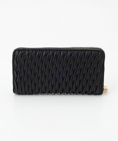 LA BAGAGERIE / ラ バガジェリー 財布・コインケース・マネークリップ | シープレザープリーツ加工ラウンドウォレット | 詳細1