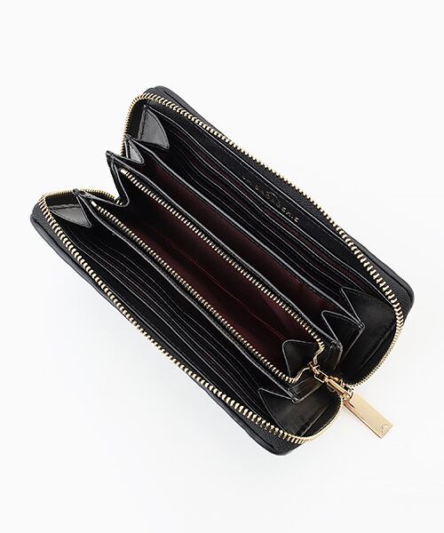 LA BAGAGERIE / ラ バガジェリー 財布・コインケース・マネークリップ | シープレザープリーツ加工ラウンドウォレット | 詳細3