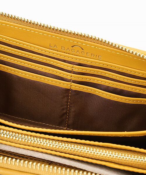 LA BAGAGERIE / ラ バガジェリー 財布・コインケース・マネークリップ | シープレザープリーツ加工ラウンドウォレット | 詳細5