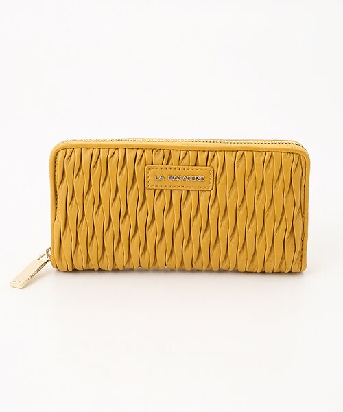LA BAGAGERIE / ラ バガジェリー 財布・コインケース・マネークリップ | シープレザープリーツ加工ラウンドウォレット（マスタード）