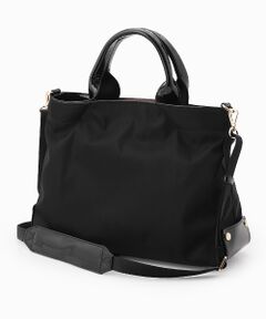 LA BAGAGERIE / ラ バガジェリー トートバッグ | ツイルナイロン×エナメル 2WAYトートバッグ Sサイズ