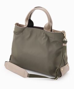 LA BAGAGERIE / ラ バガジェリー トートバッグ | ツイルナイロン×エナメル 2WAYトートバッグ Sサイズ