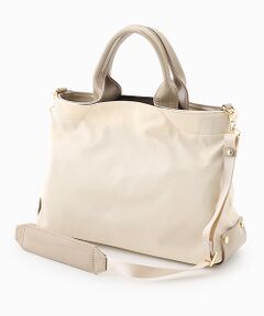 LA BAGAGERIE / ラ バガジェリー トートバッグ | ツイルナイロン×エナメル 2WAYトートバッグ Sサイズ