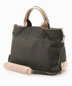 LA BAGAGERIE / ラ バガジェリー トートバッグ | ツイルナイロン×エナメル 2WAYトートバッグ Sサイズ