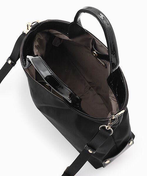 LA BAGAGERIE / ラ バガジェリー トートバッグ | ツイルナイロン×エナメル 2WAYトートバッグ Sサイズ | 詳細5