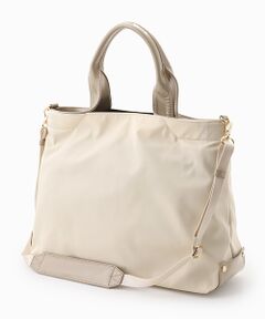 LA BAGAGERIE / ラ バガジェリー トートバッグ | ツイルナイロン×エナメル 2WAYトートバッグ Mサイズ