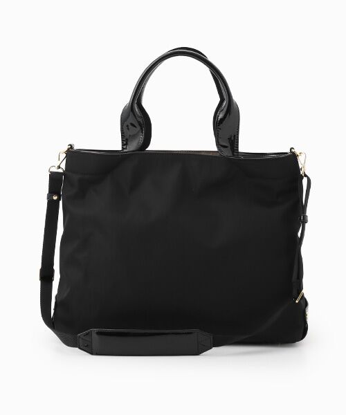 LA BAGAGERIE / ラ バガジェリー トートバッグ | ツイルナイロン×エナメル 2WAYトートバッグ Mサイズ | 詳細1