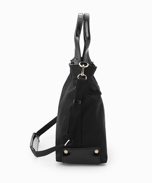 LA BAGAGERIE / ラ バガジェリー トートバッグ | ツイルナイロン×エナメル 2WAYトートバッグ Mサイズ | 詳細2