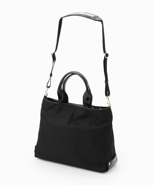 LA BAGAGERIE / ラ バガジェリー トートバッグ | ツイルナイロン×エナメル 2WAYトートバッグ Mサイズ | 詳細7