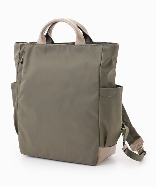 LA BAGAGERIE / ラ バガジェリー リュック・バックパック | ツイルナイロン×エナメル リュックサック（グレージュ）