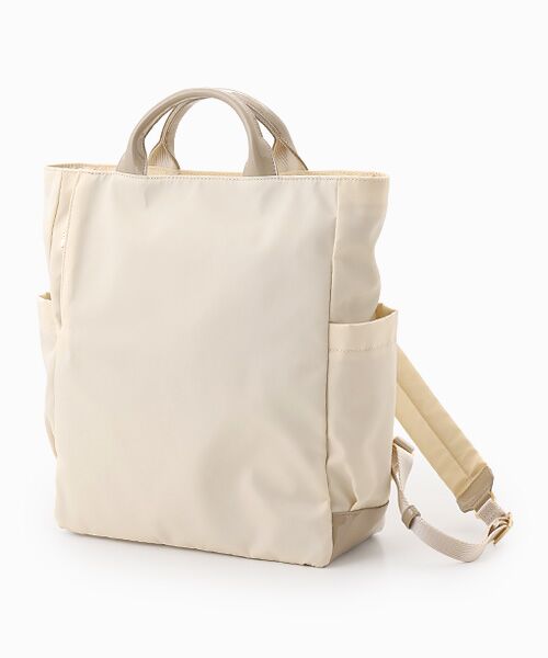 LA BAGAGERIE / ラ バガジェリー リュック・バックパック | ツイルナイロン×エナメル リュックサック（アイボリー）
