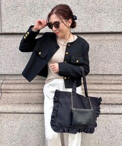 LA BAGAGERIE / ラ バガジェリー エコバッグ | LA BAGAGERIE×chiyo ポーチ付きフリルエコバッグ