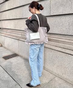 LA BAGAGERIE / ラ バガジェリー エコバッグ | LA BAGAGERIE×chiyo ポーチ付きフリルエコバッグ