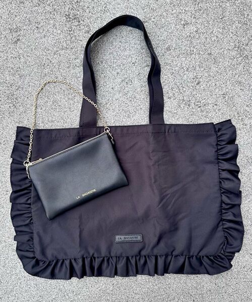 LA BAGAGERIE / ラ バガジェリー エコバッグ | LA BAGAGERIE×chiyo ポーチ付きフリルエコバッグ | 詳細5