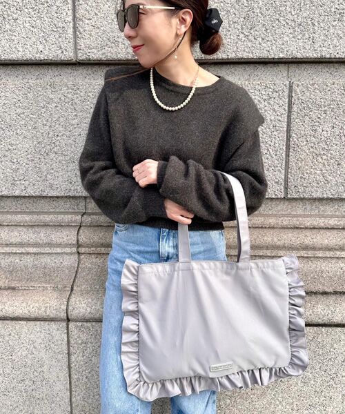 LA BAGAGERIE / ラ バガジェリー エコバッグ | LA BAGAGERIE×chiyo ポーチ付きフリルエコバッグ | 詳細13