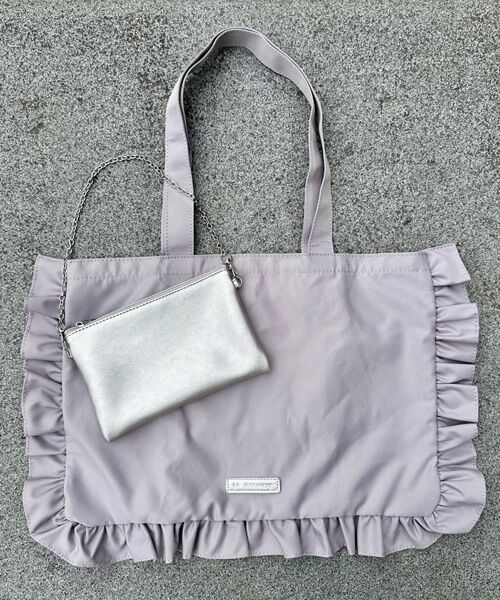 LA BAGAGERIE / ラ バガジェリー エコバッグ | LA BAGAGERIE×chiyo ポーチ付きフリルエコバッグ | 詳細17
