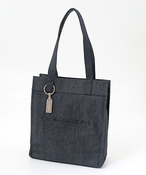 LA BAGAGERIE / ラ バガジェリー トートバッグ | チャーム付きデニムバッグ Mサイズ（ブラック）