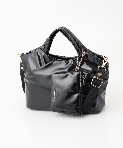LA BAGAGERIE / ラ バガジェリー トートバッグ | ポーチ付きエナメルトート Sサイズ（ブラック）